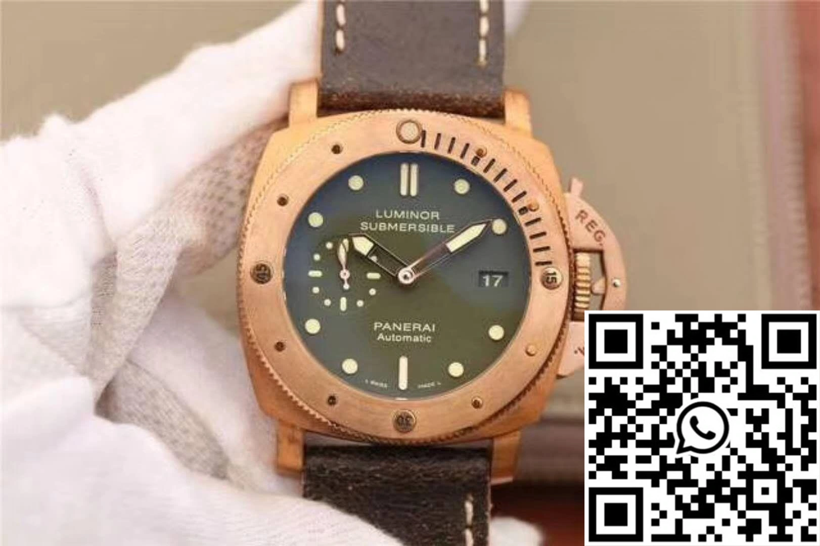 Panerai Luminor Submersible 1950 Bronzo PAM382 VS Factory V2 Green Dial