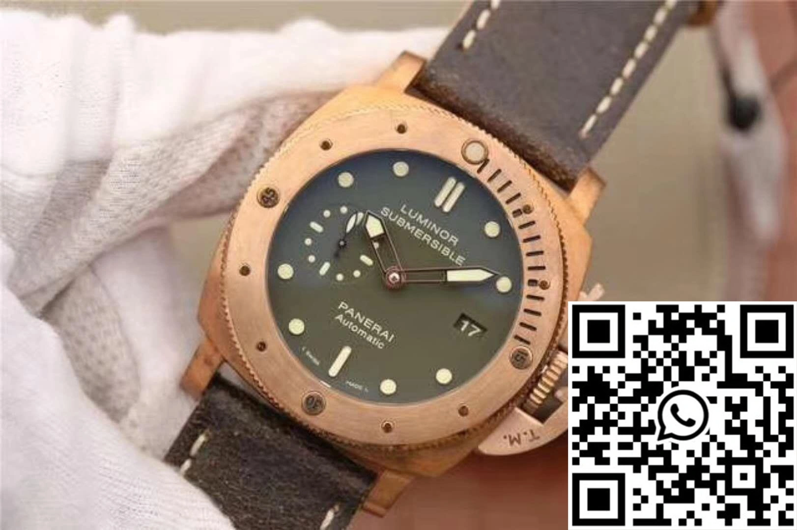 Panerai Luminor Submersible 1950 Bronzo PAM382 VS Factory V2 Green Dial