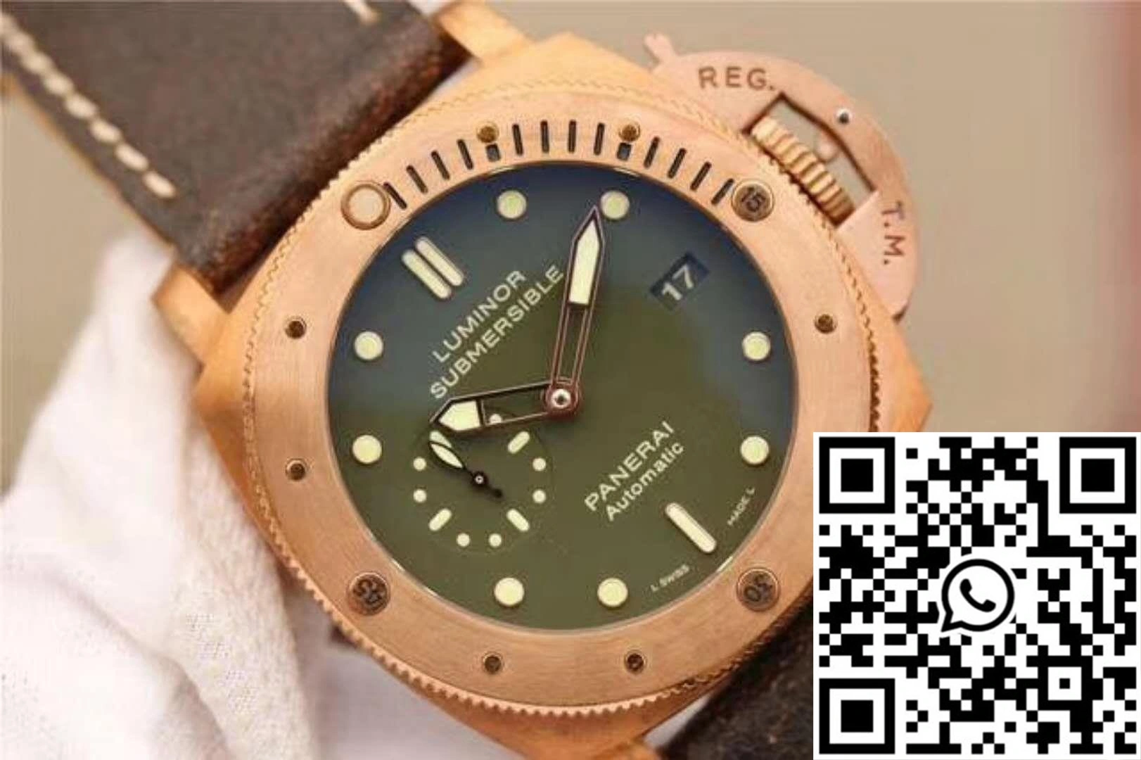 Panerai Luminor Submersible 1950 Bronzo PAM382 VS Factory V2 Green Dial