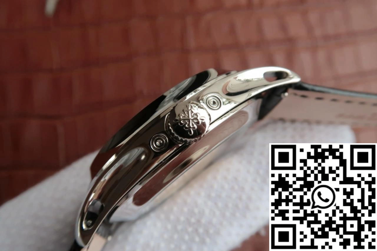 Patek Philippe Annual Calendar 5205R-001 KM Factory Black Dial Cowhide Strap