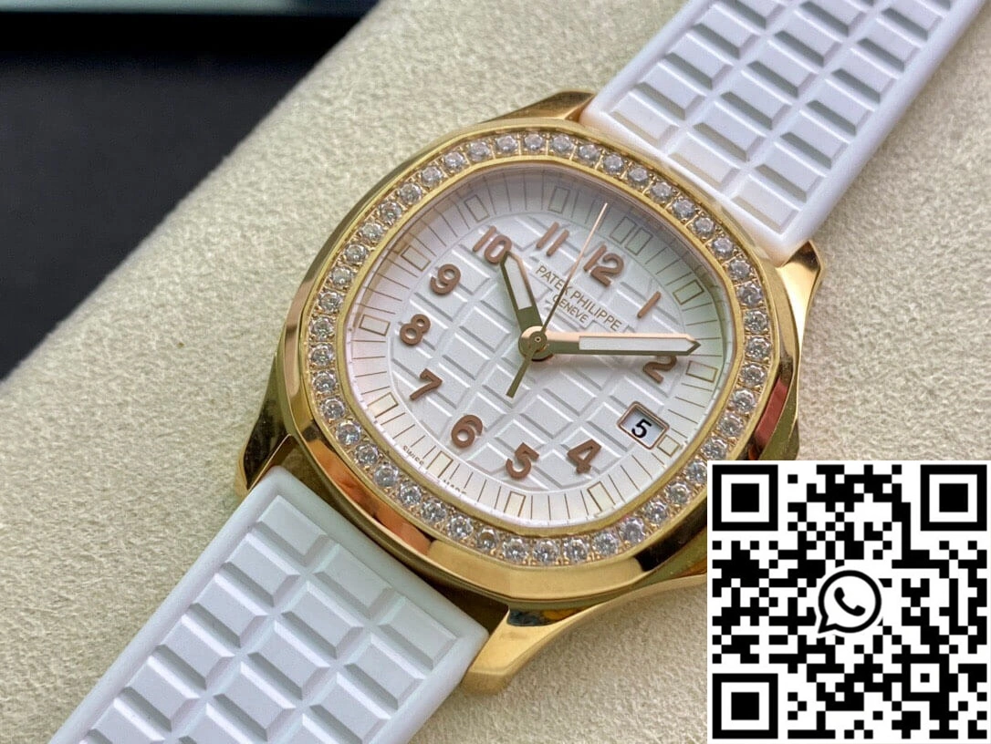 Patek Philippe Aquanaut 5067A Quartz Ladies PPF Factory Yellow Gold Diamond-set Bezel