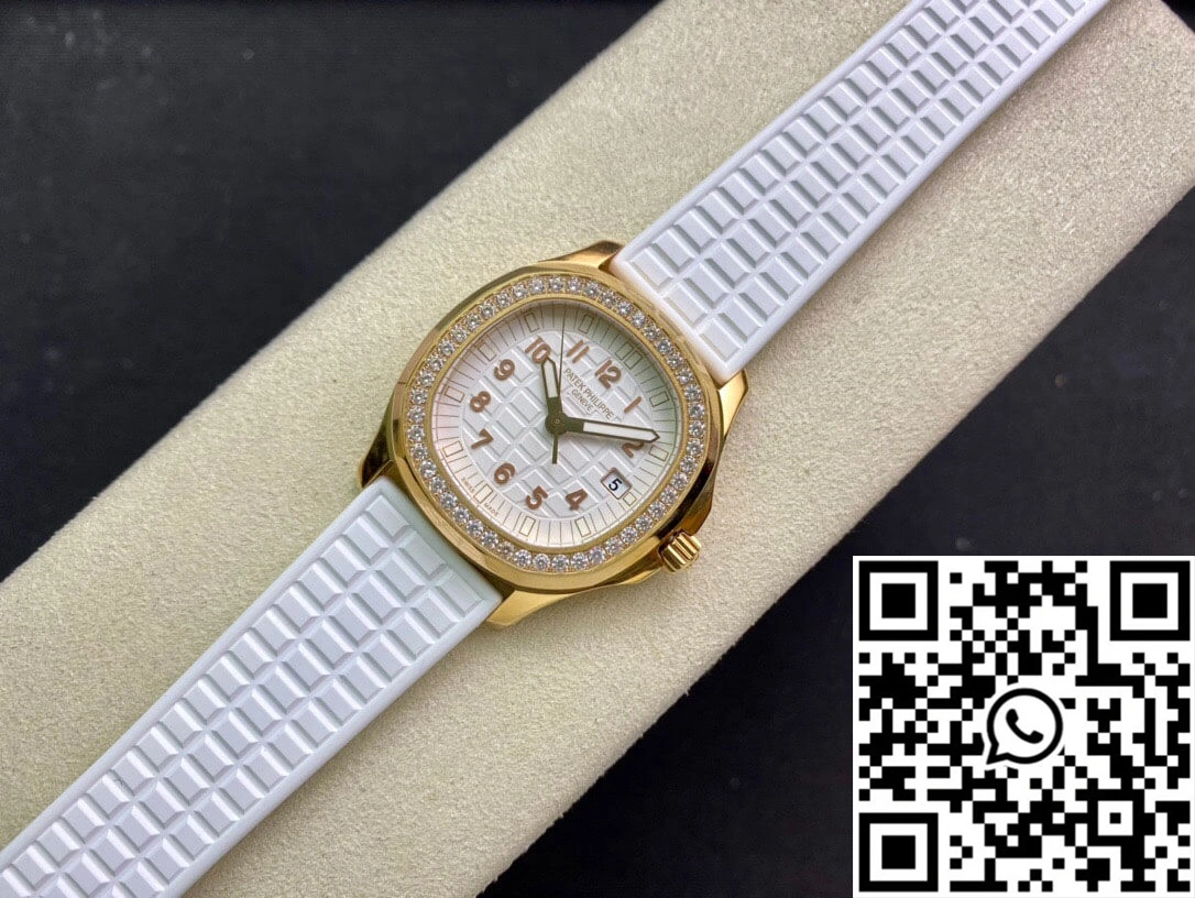 Patek Philippe Aquanaut 5067A Quartz Ladies PPF Factory Yellow Gold Diamond-set Bezel