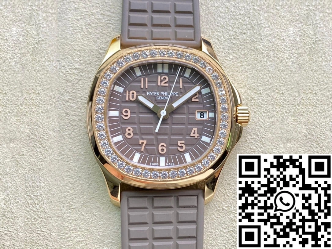 Patek Philippe Aquanaut Quartz Ladies 5067A PPF Factory Rose Gold Diamond-set Bezel
