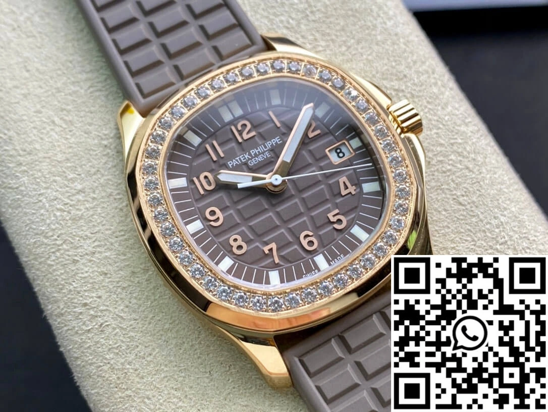 Patek Philippe Aquanaut Quartz Ladies 5067A PPF Factory Rose Gold Diamond-set Bezel