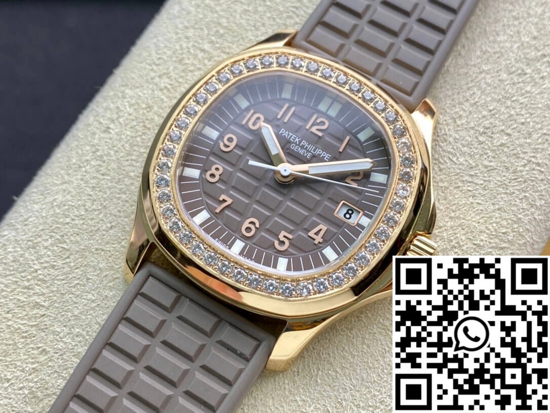 Patek Philippe Aquanaut Quartz Ladies 5067A PPF Factory Rose Gold Diamond-set Bezel
