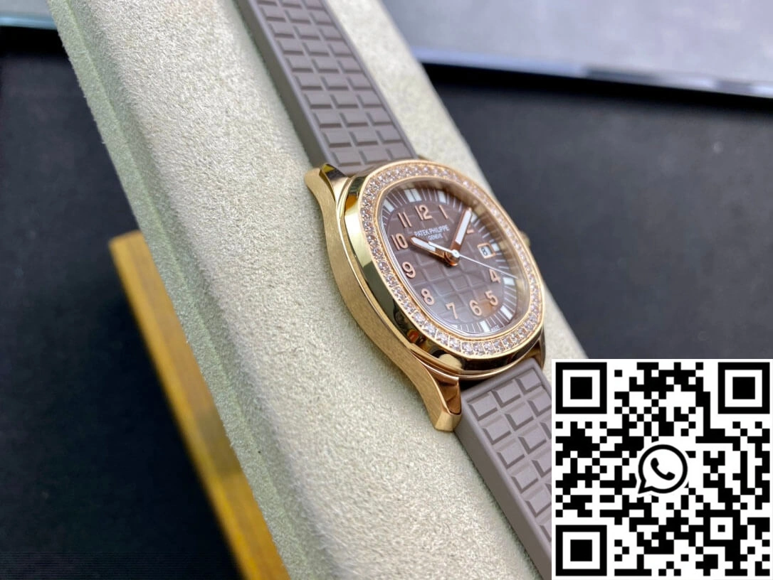 Patek Philippe Aquanaut Quartz Ladies 5067A PPF Factory Rose Gold Diamond-set Bezel