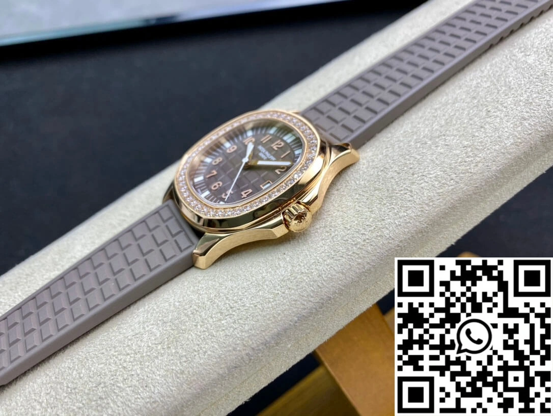 Patek Philippe Aquanaut Quartz Ladies 5067A PPF Factory Rose Gold Diamond-set Bezel