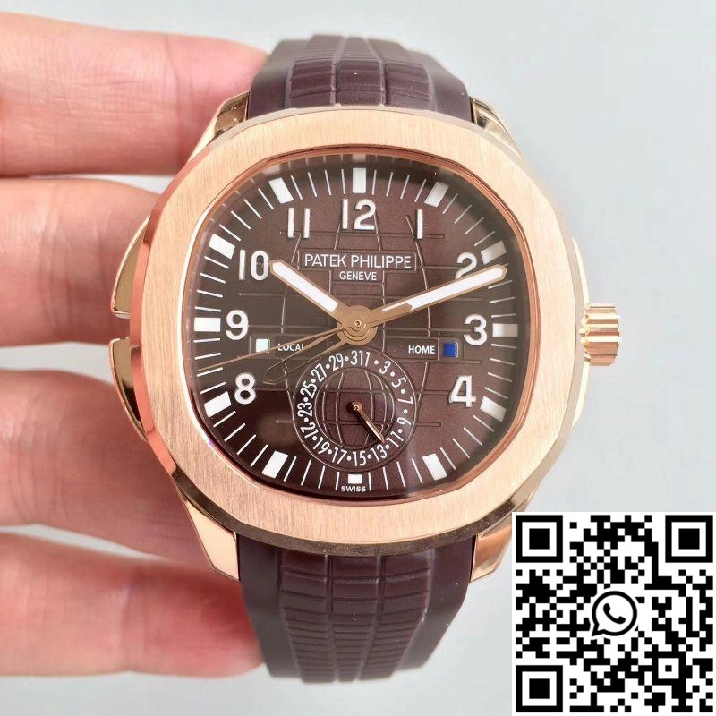 Patek Philippe Aquanaut Travel Time 5164R-001 Rose Gold Chocolate Dial