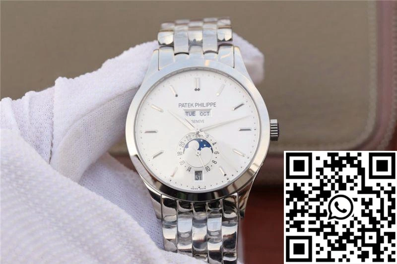 Patek Philippe Complications Annual Calendar 5396G KM Factory Steel Strap White Dial