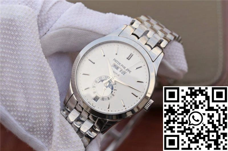 Patek Philippe Complications Annual Calendar 5396G KM Factory Steel Strap White Dial