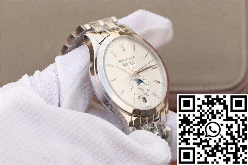 Patek Philippe Complications Annual Calendar 5396G KM Factory Steel Strap White Dial
