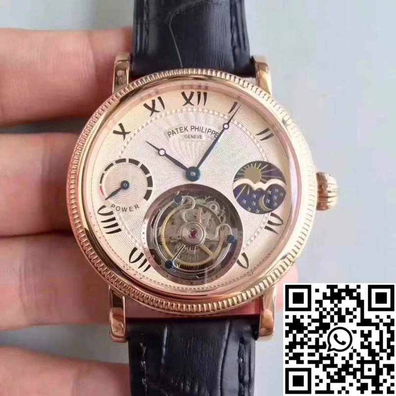 Patek Philippe Moonphase Tourbillon 18K Rose Gold Dial