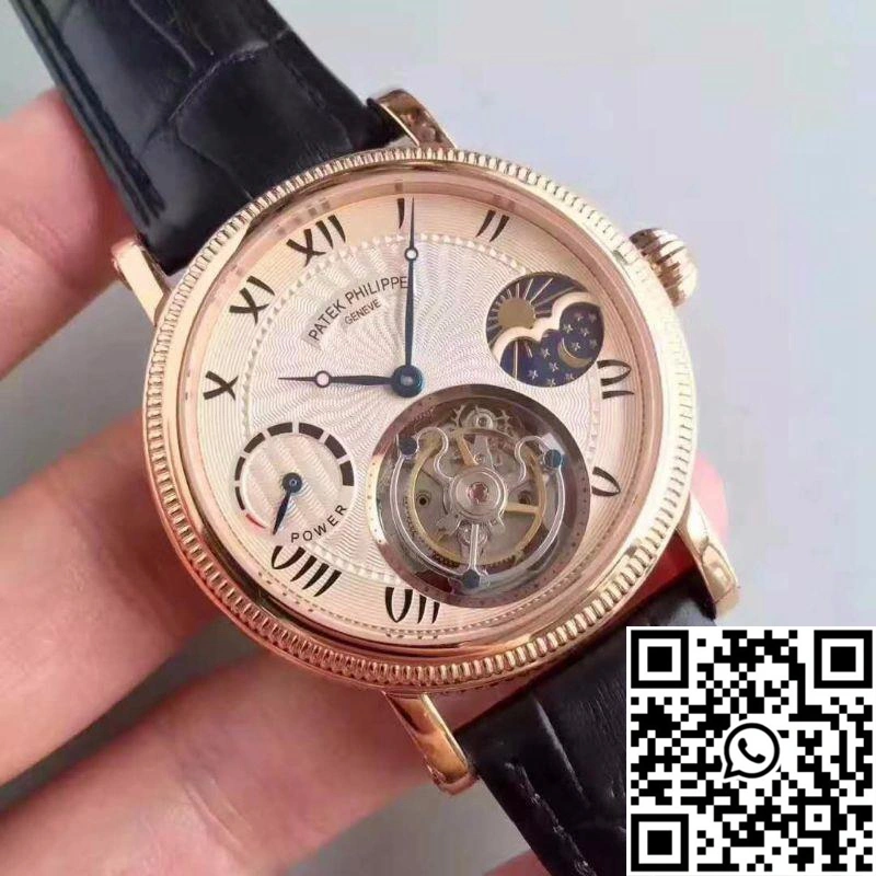 Patek Philippe Moonphase Tourbillon 18K Rose Gold Dial
