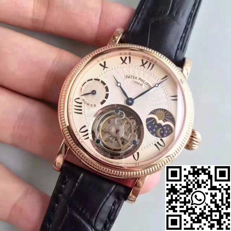Patek Philippe Moonphase Tourbillon 18K Rose Gold Dial