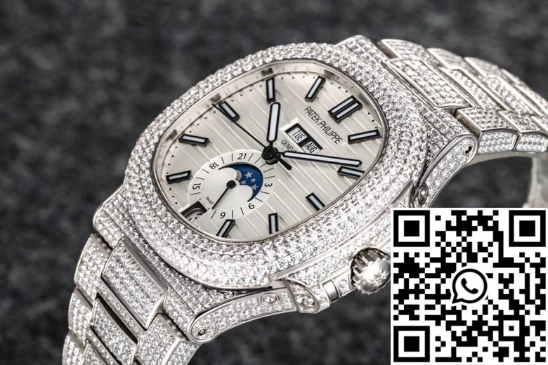 Patek Philippe Nautilus 5726 R8 Factory Gypsophila Diamond White Dial