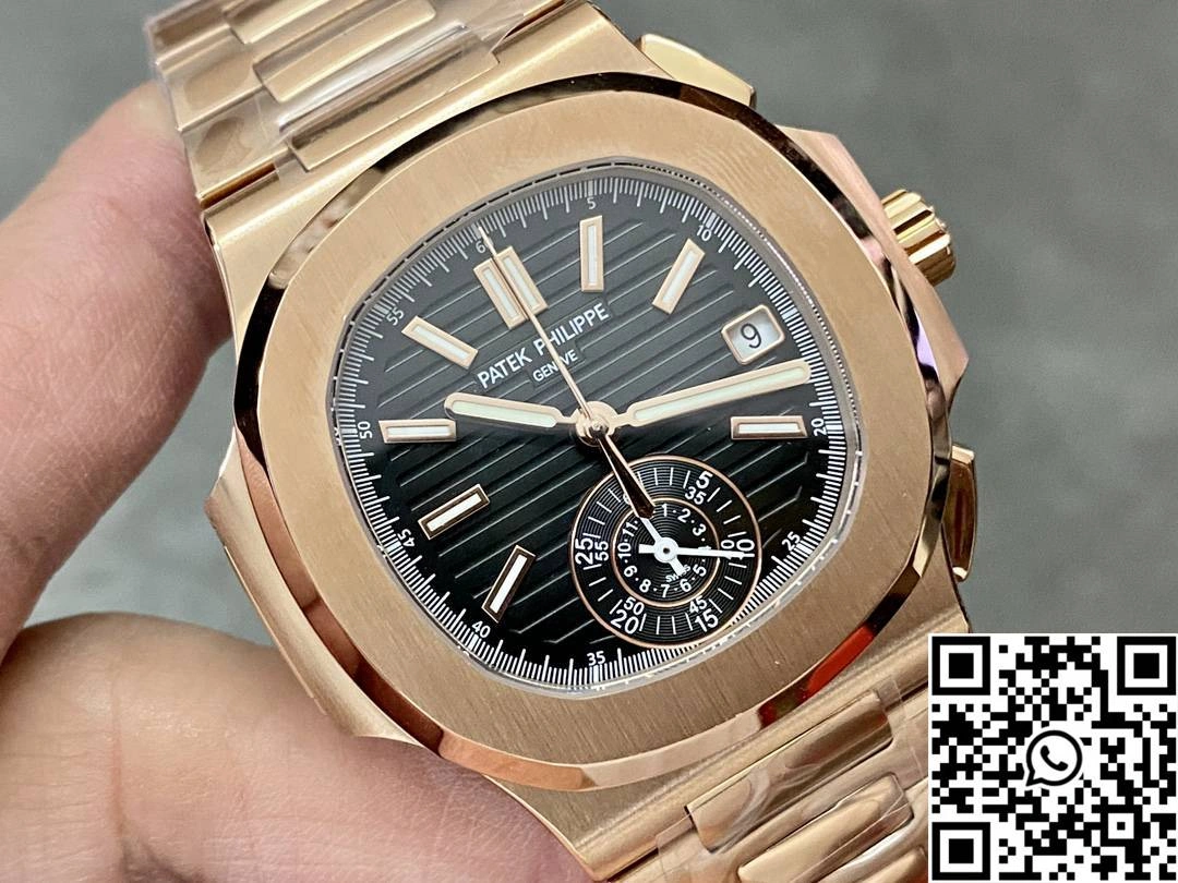 Patek Philippe Nautilus 5980 3K Factory Rose Gold Black Dial