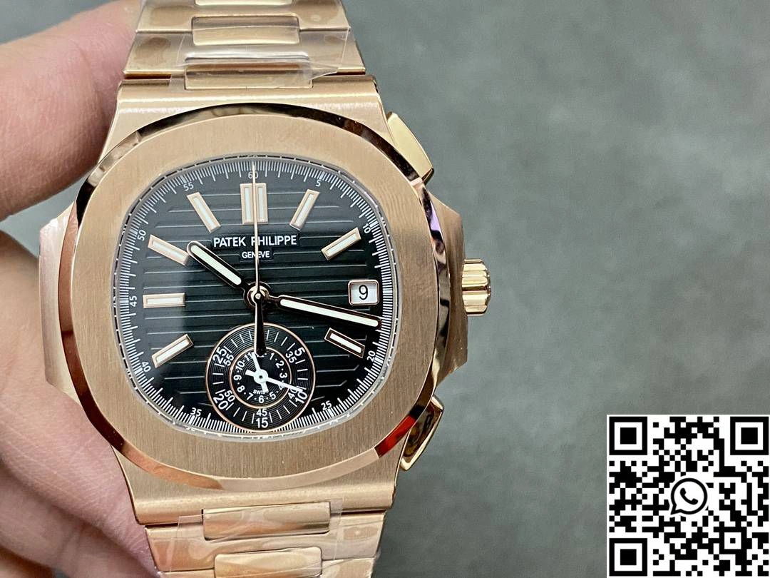 Patek Philippe Nautilus 5980 3K Factory Rose Gold Black Dial