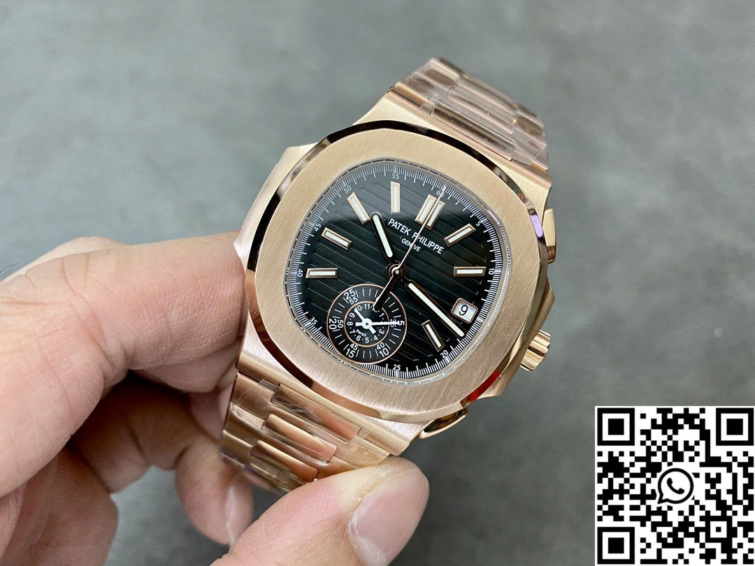 Patek Philippe Nautilus 5980 3K Factory Rose Gold Black Dial