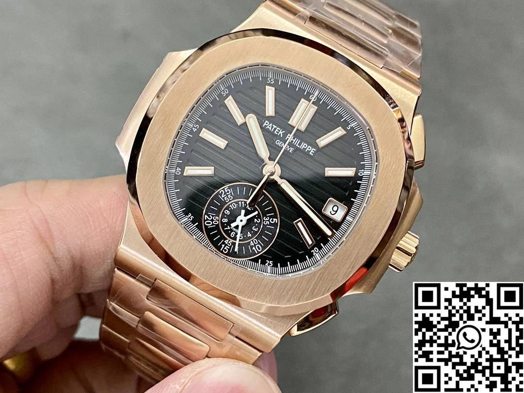 Patek Philippe Nautilus 5980 3K Factory Rose Gold Black Dial