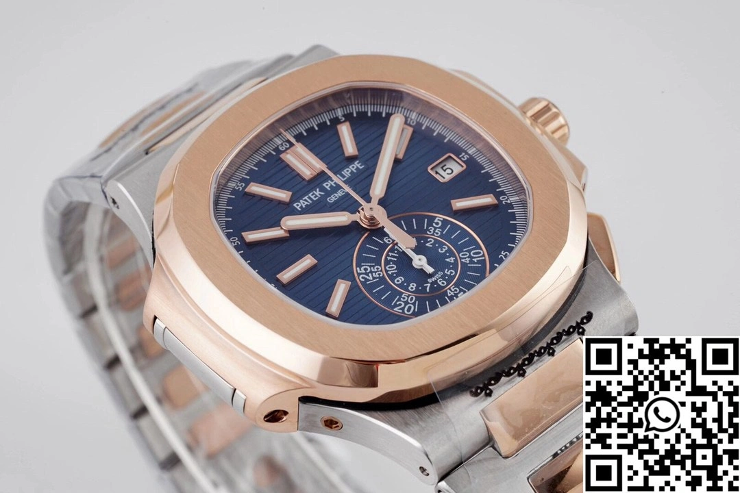 Patek Philippe Nautilus 5980 3K Factory Rose Gold Blue Dial