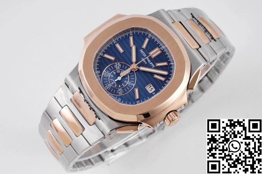 Patek Philippe Nautilus 5980 3K Factory Rose Gold Blue Dial
