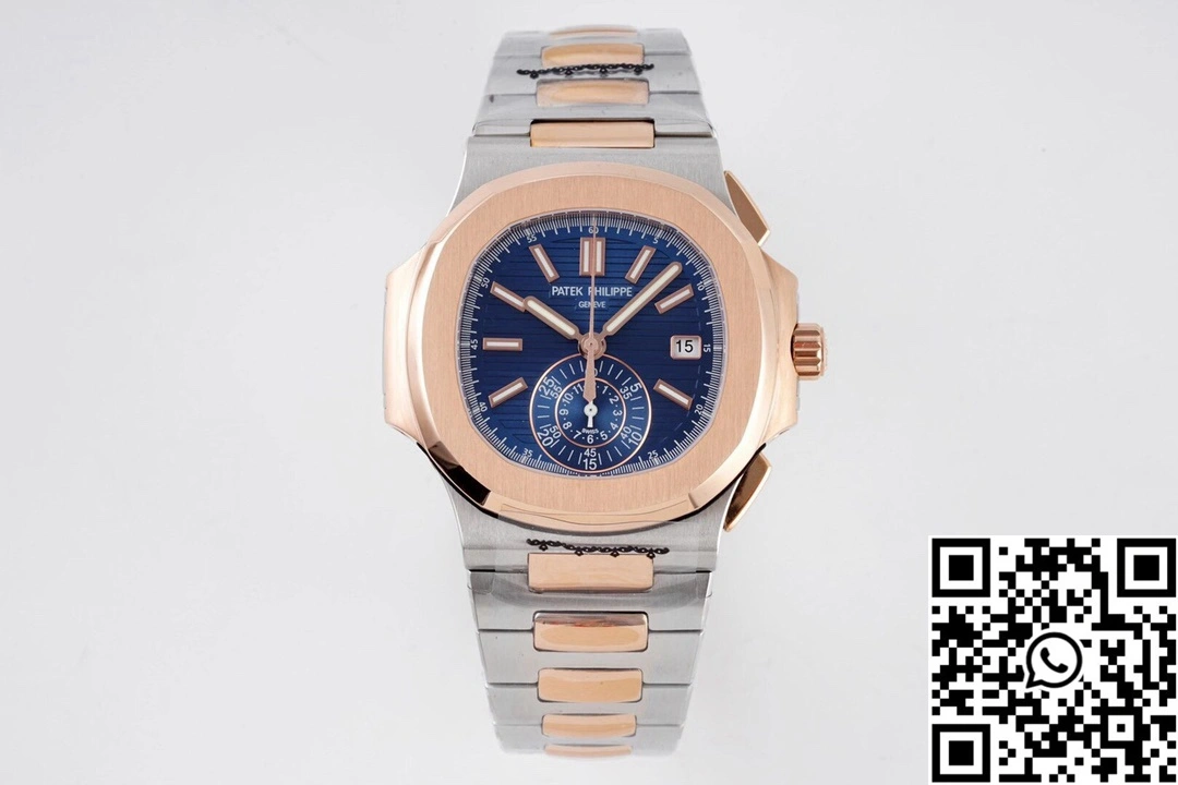 Patek Philippe Nautilus 5980 3K Factory Rose Gold Blue Dial