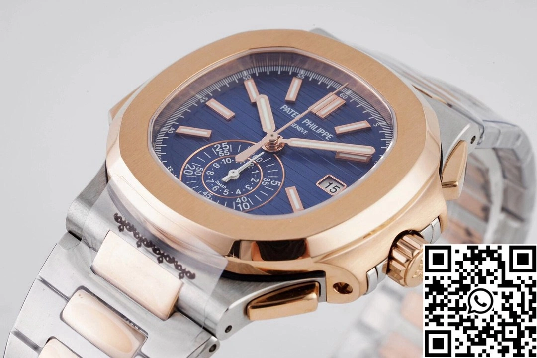 Patek Philippe Nautilus 5980 3K Factory Rose Gold Blue Dial