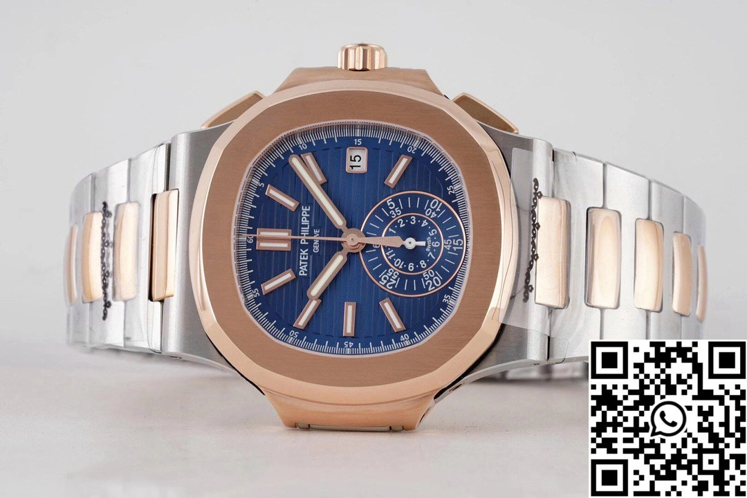 Patek Philippe Nautilus 5980 3K Factory Rose Gold Blue Dial