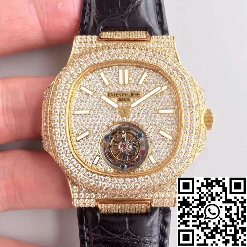 Patek Philippe Nautilus Jumbo 5711 Diamond Dial Tourbillon R8 Factory