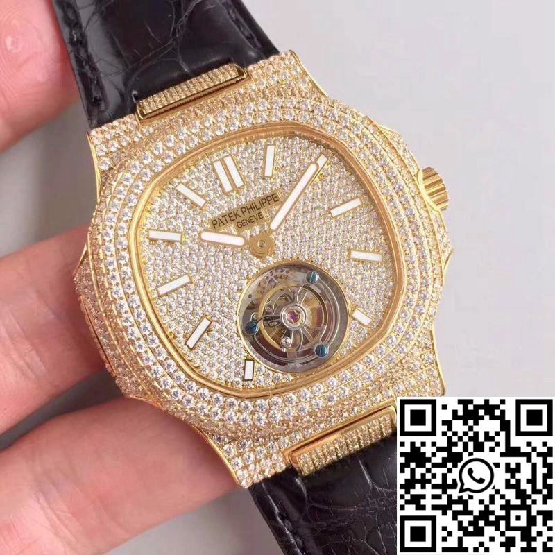Patek Philippe Nautilus Jumbo 5711 Diamond Dial Tourbillon R8 Factory