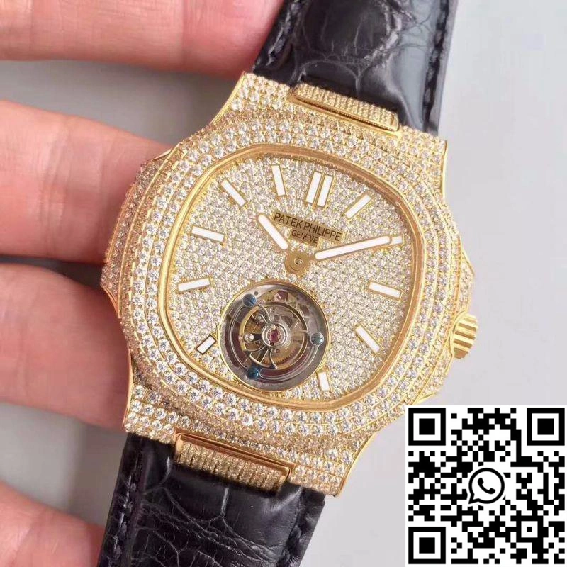 Patek Philippe Nautilus Jumbo 5711 Diamond Dial Tourbillon R8 Factory