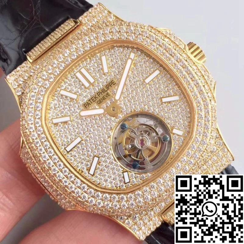 Patek Philippe Nautilus Jumbo 5711 Diamond Dial Tourbillon R8 Factory
