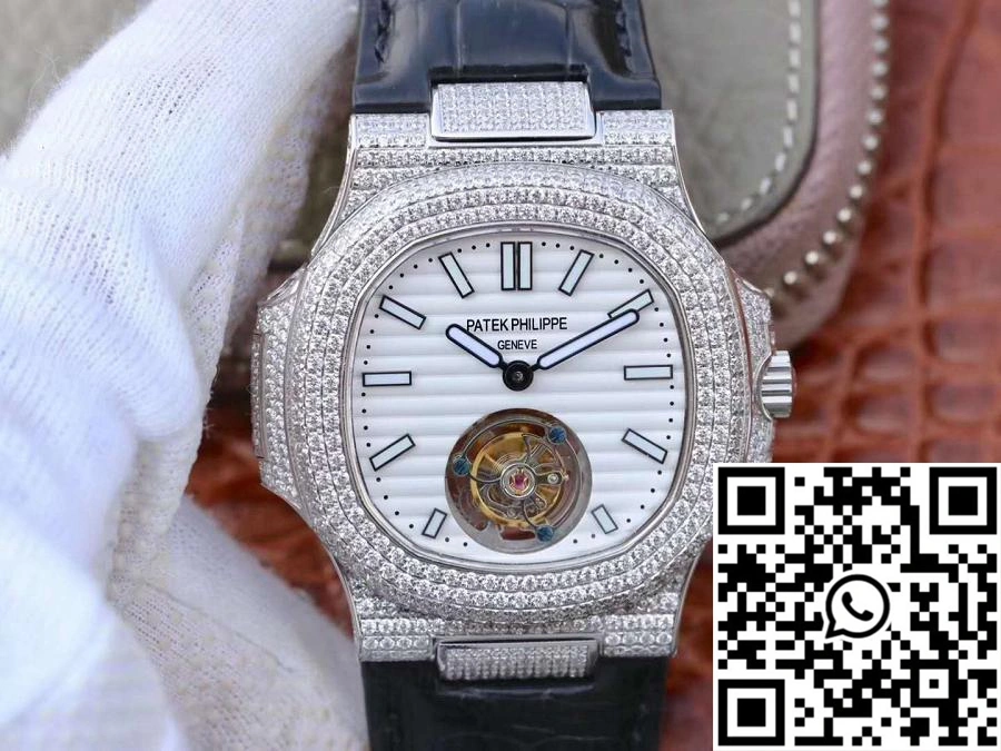 Patek Philippe Nautilus Jumbo 5711 Tourbillon 2018 R8 Factory White Dial