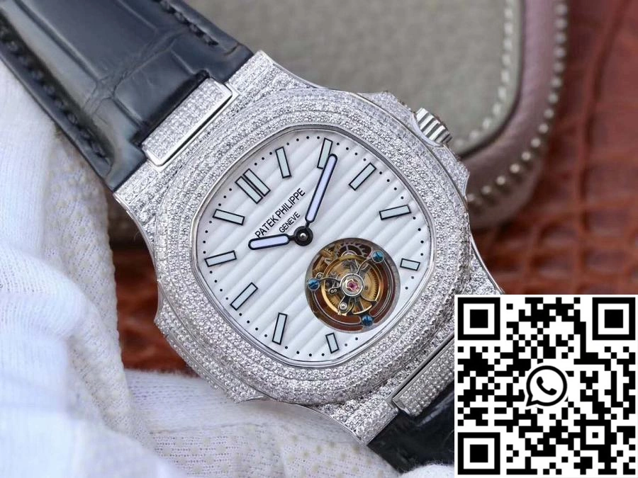 Patek Philippe Nautilus Jumbo 5711 Tourbillon 2018 R8 Factory White Dial