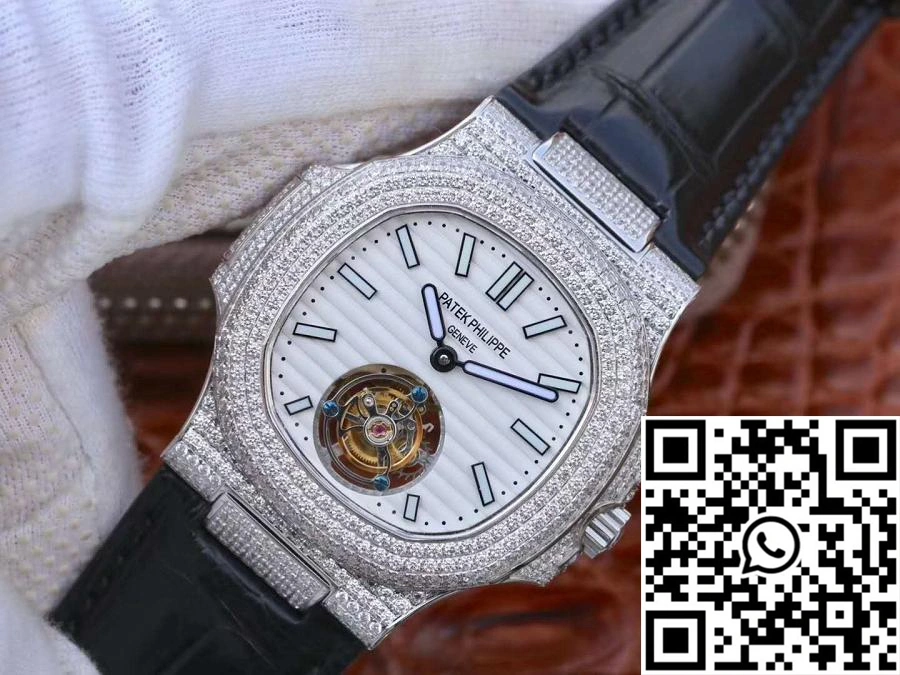 Patek Philippe Nautilus Jumbo 5711 Tourbillon 2018 R8 Factory White Dial