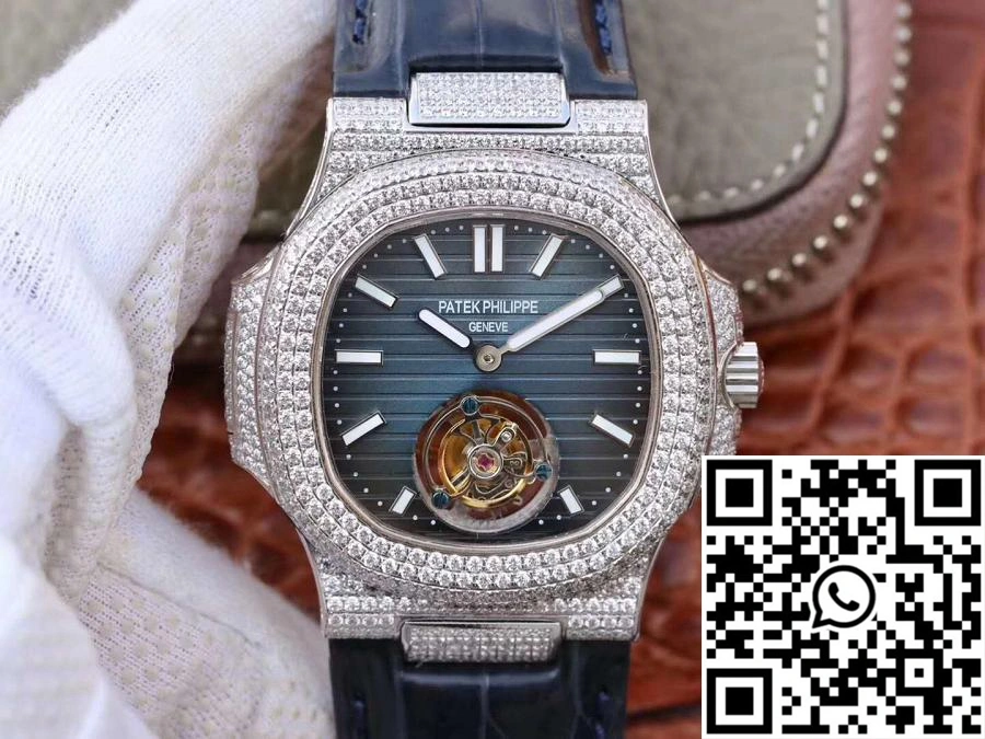 Patek Philippe Nautilus Jumbo 5711 Tourbillon Blue Dial R8 Factory