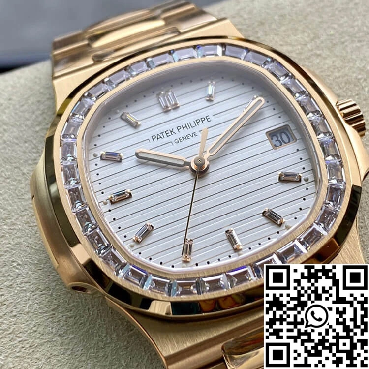 Patek Philippe Nautilus PPF Factory Rose Gold White Dial