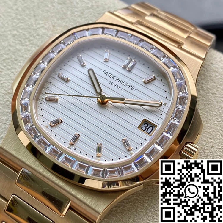 Patek Philippe Nautilus PPF Factory Rose Gold White Dial