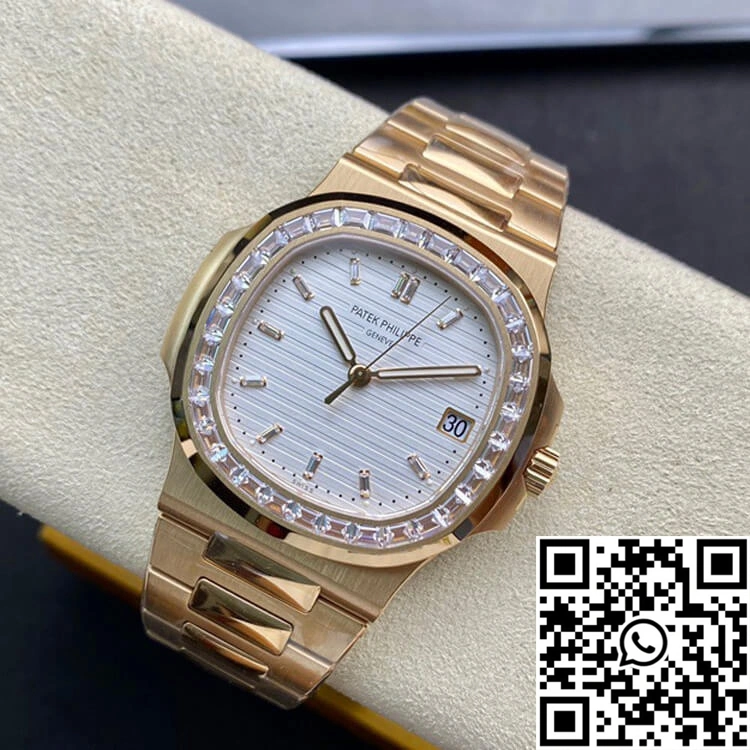 Patek Philippe Nautilus PPF Factory Rose Gold White Dial
