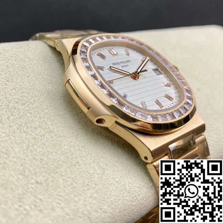 Patek Philippe Nautilus PPF Factory Rose Gold White Dial