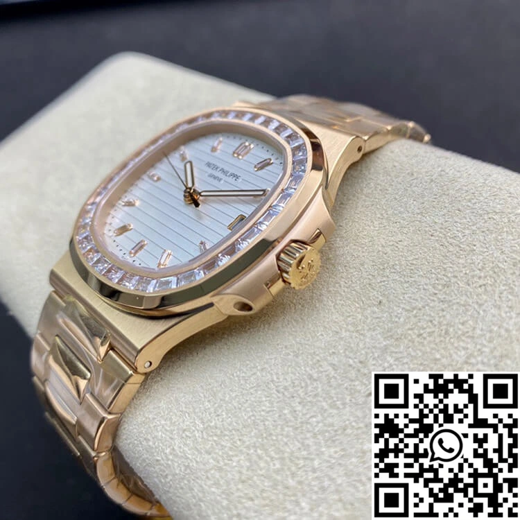 Patek Philippe Nautilus PPF Factory Rose Gold White Dial