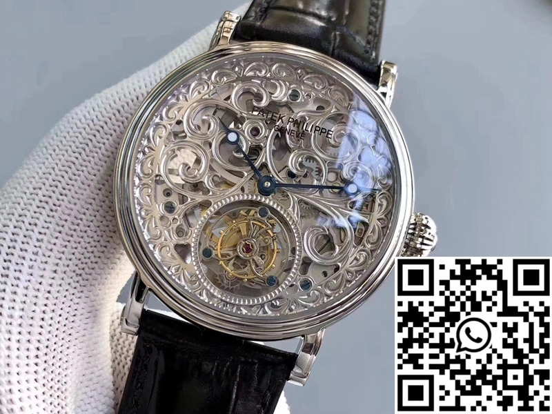 Patek Philippe Tourbillon 316L Stainless Steel Skeleton Dial