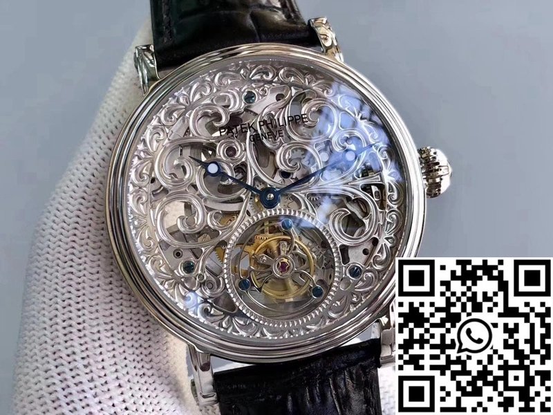 Patek Philippe Tourbillon 316L Stainless Steel Skeleton Dial