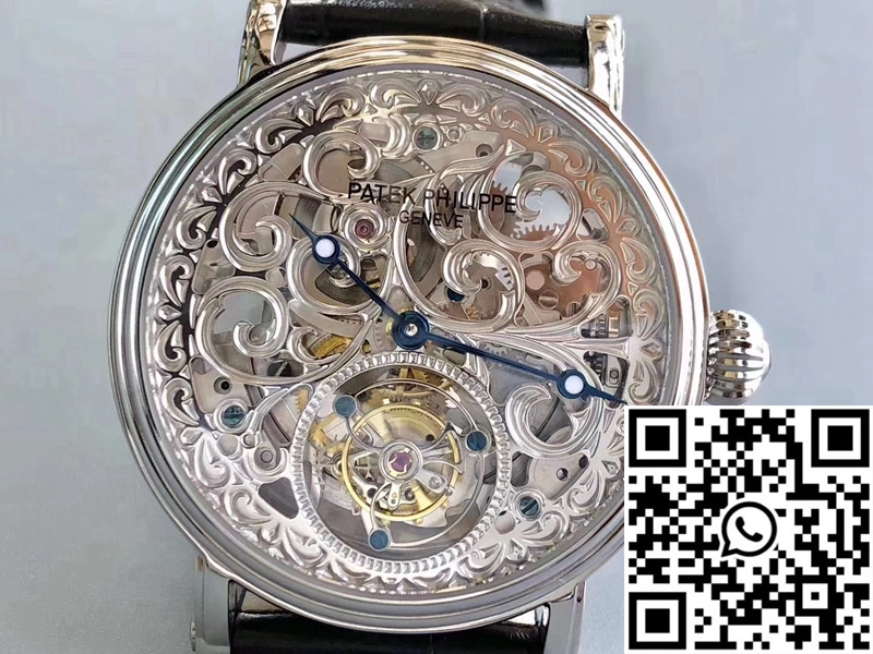 Patek Philippe Tourbillon 316L Stainless Steel Skeleton Dial