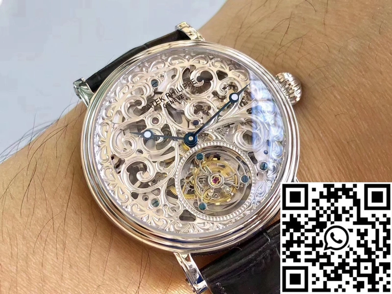 Patek Philippe Tourbillon 316L Stainless Steel Skeleton Dial