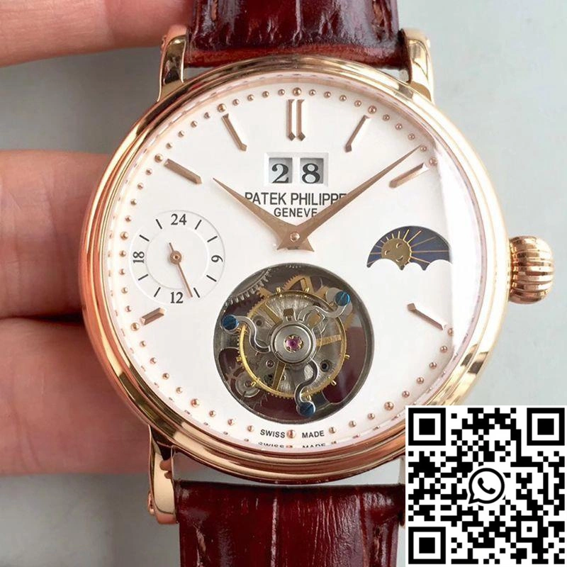 Patek Philippe Tourbillon Moonphase 24H Power Reserve White Dial