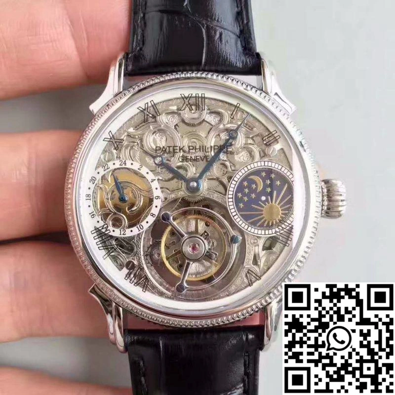 Patek Philippe Tourbillon Moonphase Silver Dial
