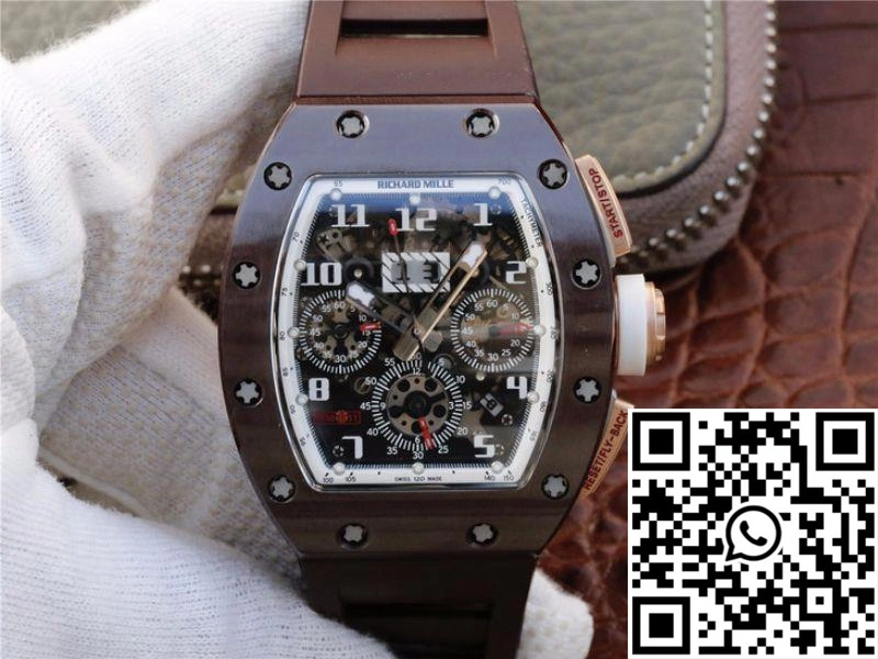 Richard Mille Chronograph RM011 KV Factory Brown Crystal Dial