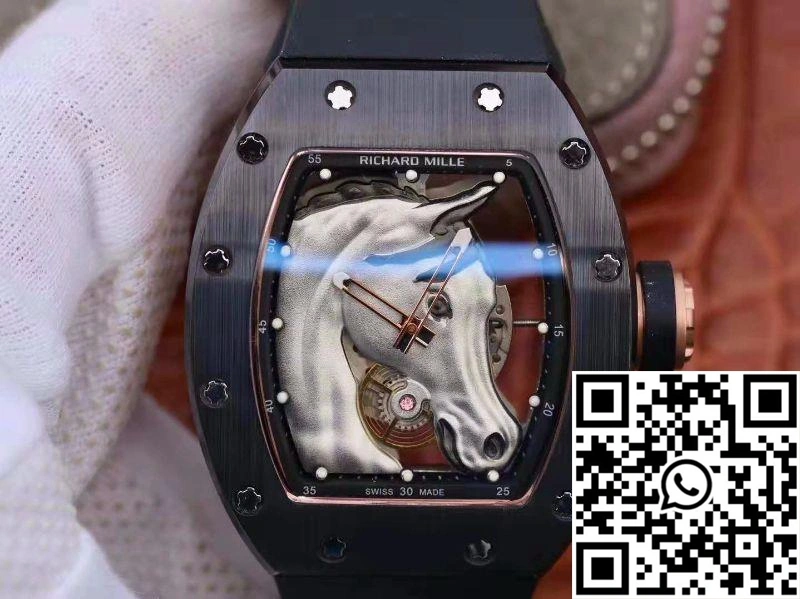 Richard Mille Polo Club Saint Tropez RM52-02 KV Factory White Horse Head Skeleton Dial