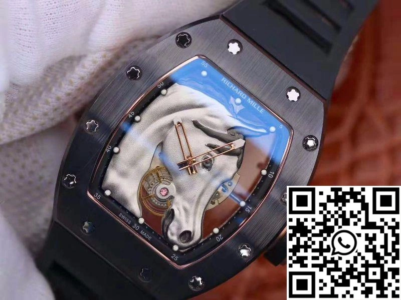 Richard Mille Polo Club Saint Tropez RM52-02 KV Factory White Horse Head Skeleton Dial